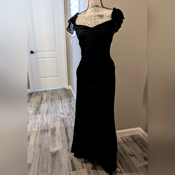 Reformation Dresses & Skirts - Reformation Asymmetric Formal Prom Cocktail Black Dress Size 6 NWT